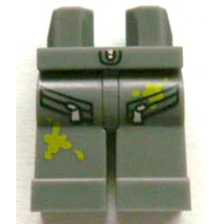 Hips and Legs with Pockets with Zippers and Lime Paint Splotches Pattern Hips and Legs with Pockets with Zippers and Lime Paint Splotches Pattern