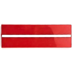 Tile 2 x 6 with Silver Stripe Pattern