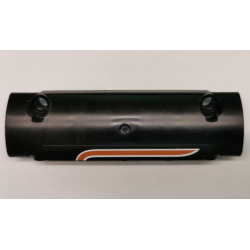 Technic, Panel Curved 11 x 3 with 2 Pin Holes with Orange and White Stripes Pattern Model Right Side (Sticker) - Set 9397