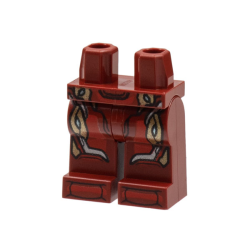 Hips and Legs with Armor, Red Plates, Silver and Gold Trim Pattern