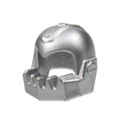 Minifigure, Headgear Helmet Chin Guard Oversized Jagged - Light Bluish Gray Minifigure, Headgear Helmet Chin Guard Oversized Jagged - Light Bluish Gray