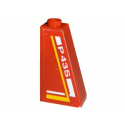 Slope 75 2 x 1 x 3 with 'P43S' Pattern on Left Side (Sticker) - Set 8443 Slope 75 2 x 1 x 3 with 'P43S' Pattern on Left Side (Sticker) - Set 8443