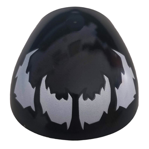 Деталь LEGO 21560pb10 Large Figure Armor, Round, Smooth with 4 Large White Eyes Pattern (Venom)