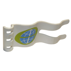 Duplo Flag Wavy 2 x 5 with Globe Pattern Duplo Flag Wavy 2 x 5 with Globe Pattern