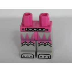 Hips and Light Bluish Gray Legs with Silver Mechanical Belt with Hearts, Riveted Knees and Feet Pattern Hips and Light Bluish Gray Legs with Silver Mechanical Belt with Hearts, Riveted Knees and Feet Pattern