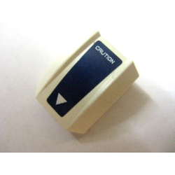 Slope, Curved 2 x 2 Lip with 'CAUTION' and Small Triangle White on Dark Blue Pattern (Sticker) - Set 8103 Slope, Curved 2 x 2 Lip with 'CAUTION' and Small Triangle White on Dark Blue Pattern (Sticker) - Set 8103