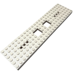 Train Base 6 x 24 with 2 Square Cutouts and 3 Round Holes Each End, Reinforced on Bottom