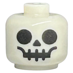 Minifigure, Baby / Toddler Head with Neck with Standard Skull Pattern Minifigure, Baby / Toddler Head with Neck with Standard Skull Pattern