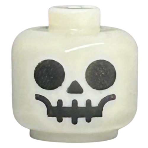 Деталь LEGO 33464pb07 Minifigure, Baby / Toddler Head with Neck with Standard Skull Pattern