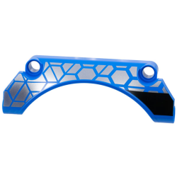 Technic, Panel Car Mudguard Arched 9 x 2 x 3 Straight Top with Silver Polygons and Thick Black Stripe Pattern Model Left Side Technic, Panel Car Mudguard Arched 9 x 2 x 3 Straight Top with Silver Polygons and Thick Black Stripe Pattern Model Left Side