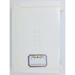 Container, Book Cover Half, 16 x 12 x 2 2/3 (Storybook Adventures) with Name Label with Gold Crown, Sparkles and Filigree on White Background Pattern (Sticker) - Set 43193 Container, Book Cover Half, 16 x 12 x 2 2/3 (Storybook Adventures) with Name Label with Gold Crown, Sparkles and Filigree on White Background Pattern (Sticker) - Set 43193