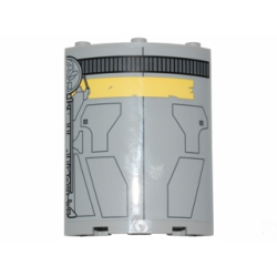 Cylinder Quarter 4 x 4 x 6 with SW Droid Escape Pod Pattern 2 (Sticker) - Set 75136 Cylinder Quarter 4 x 4 x 6 with SW Droid Escape Pod Pattern 2 (Sticker) - Set 75136