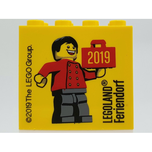 Деталь LEGO 30144pb266 Brick 2 x 4 x 3 with LEGOLAND Feriendorf 2019 Pattern