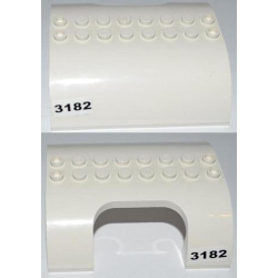 Slope, Curved 8 x 8 x 2 Double with Cutout with Black '3182' Pattern on Both Sides (Stickers) - Set 3182 Slope, Curved 8 x 8 x 2 Double with Cutout with Black '3182' Pattern on Both Sides (Stickers) - Set 3182