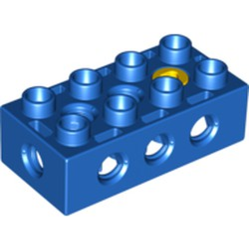 Деталь LEGO 31184c01 Duplo, Toolo Brick 2 x 4 with Holes on Sides and Top and 1 Screw in Top