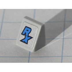 Slope 30 1 x 1 x 2/3 with Blue 'RX' Pattern (Sticker) - Set 8120