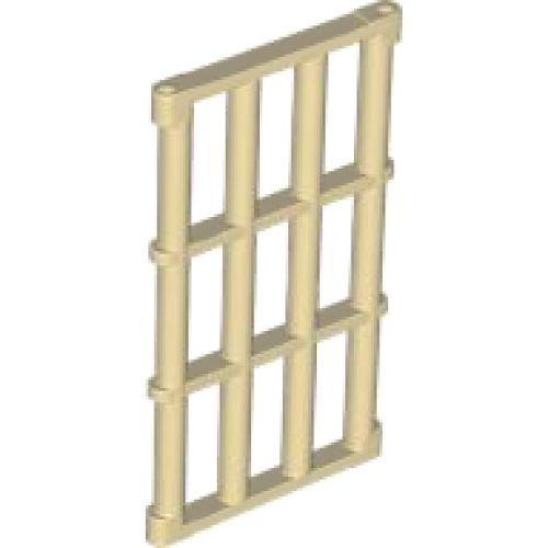 Деталь LEGO 92589 Bar 1 x 4 x 6 Grille with End Protrusions - Light Bluish Gray