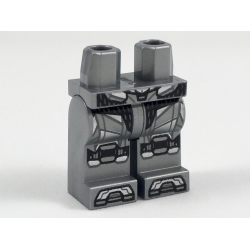 Hips and Legs with Black and Silver Robotic Armor Pattern