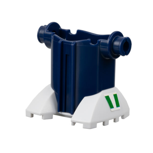 Деталь LEGO 48379c03pb02 Sports Promo Figure Base with Very Light Bluish Gray Feet with Green Stripes Pattern on Both Sides (Stickers) - Set 7918