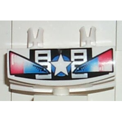 Vehicle, Grille 1 x 4 with 2 Pins with Star and Headlights Pattern Vehicle, Grille 1 x 4 with 2 Pins with Star and Headlights Pattern