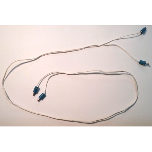 Деталь LEGO 996ac96blue Electric, Wire 4.5V with four Blue 1-prong Connectors Hollow Pin, 96 Studs Long