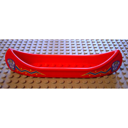 Деталь LEGO 6021pb01 Boat, Canoe with Islanders Pattern on Both Sides (Stickers) - Sets 1788 / 6256 / 6264 / 6278 / 6292