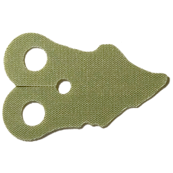 Minifigure Armor Pauldron Cloth, Tattered, Rounded End (Length 33mm) - Olive Green