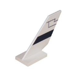 Tail Shuttle with Black Contour Pattern on Left Side (Sticker) - Set 5974
