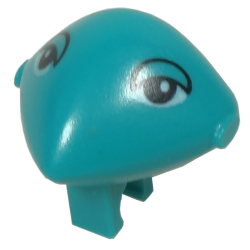 Minifigure, Head, Modified Martian with Clip with Eyes and Eyelids Pattern