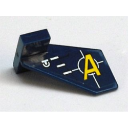 Tail Shuttle, Small with Yellow 'A' and Silver Lines Pattern on Right Side (Sticker) - Set 8631 Tail Shuttle, Small with Yellow 'A' and Silver Lines Pattern on Right Side (Sticker) - Set 8631