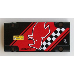 Technic, Panel Plate 5 x 11 x 1 with Rhino Head, 'DIRECT NJECT', and 'KEY TEXS' Pattern (Sticker) - Set 42041 Technic, Panel Plate 5 x 11 x 1 with Rhino Head, 'DIRECT NJECT', and 'KEY TEXS' Pattern (Sticker) - Set 42041