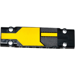 Technic, Panel Plate 3 x 11 x 1 with Yellow Stripe and Honeycomb Mesh Pattern (Sticker) - Set 42053 Technic, Panel Plate 3 x 11 x 1 with Yellow Stripe and Honeycomb Mesh Pattern (Sticker) - Set 42053