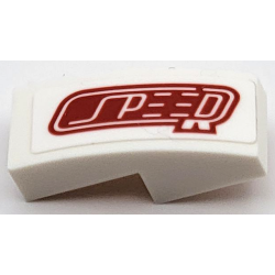 Slope, Curved 2 x 1 x 2/3 with Red 'SPEED' Pattern Model Left Side (Sticker) - Set 42109 Slope, Curved 2 x 1 x 2/3 with Red 'SPEED' Pattern Model Left Side (Sticker) - Set 42109