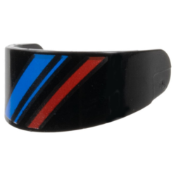Minifigure, Visor Standard with Blue and Red Diagonal Stripes Pattern