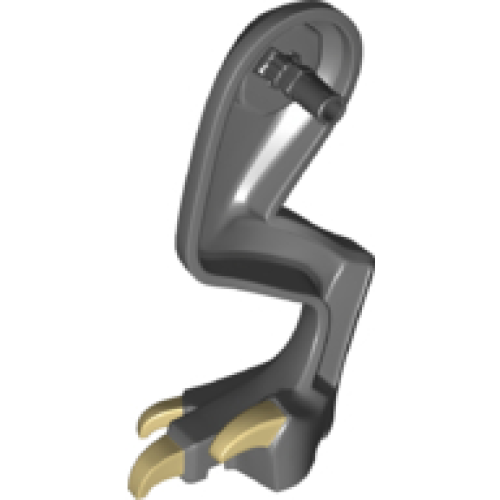 Деталь LEGO 37675c01pb03 Dinosaur Leg Large (Rear) Indoraptor / Baryonyx / Therizinosaurus Right with Pin, Tan Claws Pattern