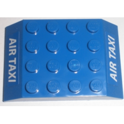 Slope 45 6 x 4 Double with White 'AIR TAXI' Pattern on Both Sides (Stickers) - Set 3222