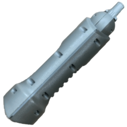 Galidor Limb Leg Jens, Top Section with Rotation Joint Socket and Pin and Dark Gray Right Side Galidor Limb Leg Jens, Top Section with Rotation Joint Socket and Pin and Dark Gray Right Side