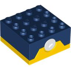 Electric, Sound Brick 4 x 4 with Dark Blue Top and 39 Randomized Sounds (Transformers Soundwave)