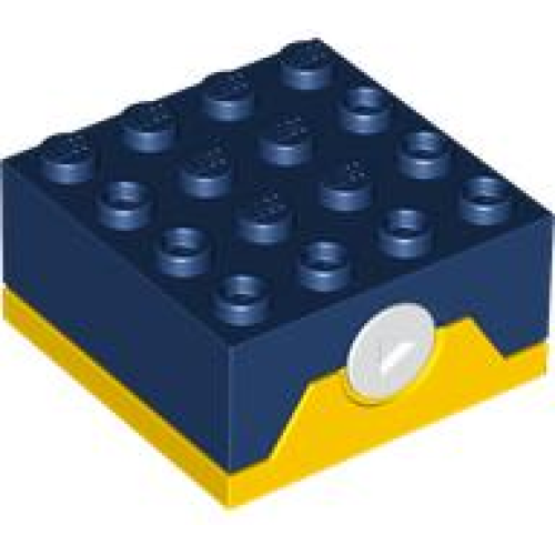 Деталь LEGO 3677c03 Electric, Sound Brick 4 x 4 with Dark Blue Top and 39 Randomized Sounds (Transformers Soundwave)