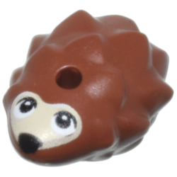 Hedgehog, Friends Style, Baby with Black Eyes and Nose and Tan Face Pattern Pattern (Marshmallow)