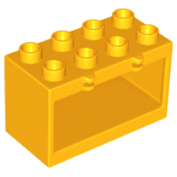 Duplo Container Box 2 x 4 x 2 with Open Sides - Bright Light Orange