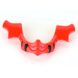 Minifigure, Visor Chin Guard Elaborate with Black Fangs Pattern