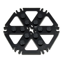 Technic, Plate Rotor 6 Blade with Clip Ends Connected (Water Wheel) - Solid Studs Technic, Plate Rotor 6 Blade with Clip Ends Connected (Water Wheel) - Solid Studs