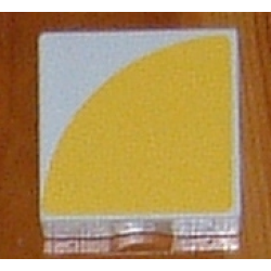 Duplo, Tile 2 x 2 with Shape Yellow Quarter Circle Pattern Duplo, Tile 2 x 2 with Shape Yellow Quarter Circle Pattern