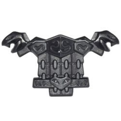 Minifigure Armor Breastplate with Snakes on Collar and Belt, Chain Mail, Shoulder Pads with Snake Heads and 1 Stud on Back
