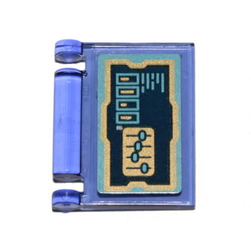 Деталь LEGO 24093pb020 Minifigure, Utensil Book Cover with Indicators and Sliders Pattern (Sticker) - Set 70838