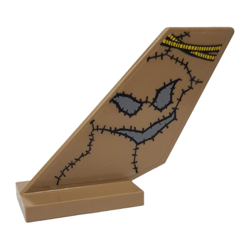Деталь LEGO 6239pb038 Tail Shuttle with Scarecrow Face Pattern on Both Sides (Stickers) - Set 7786