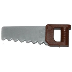 Minifigure, Utensil Tool Saw with Reddish Brown Handle Pattern