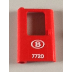 Door 1 x 4 x 5 Train Left, Thin Support at Bottom with White 'B 7720' Pattern (Sticker) - Set 7720 Door 1 x 4 x 5 Train Left, Thin Support at Bottom with White 'B 7720' Pattern (Sticker) - Set 7720