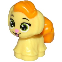 Dog, Whisker Haven Tales, Rapunzel's Puppy with Bright Light Orange Bangs and Tail, Lime Eyes and Bright Pink Nose and Tongue Pattern (Daisy)